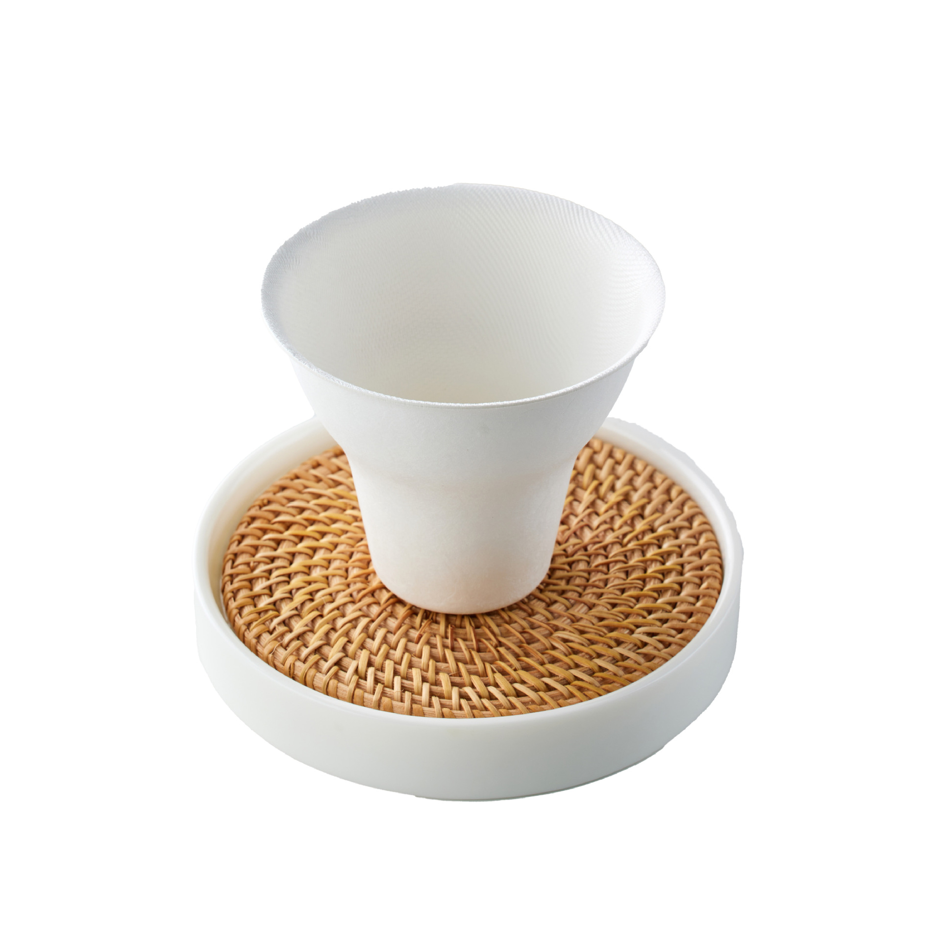 300ml Biodegradable Sugar Cane bagasse Ice Cream Cup with Handle