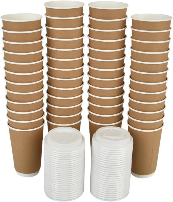 Wheature  Disposable Double Wall Kraft Paper Cup